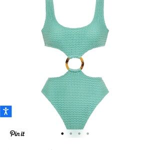 Montce Turquoise Crochet Ky One-Piece